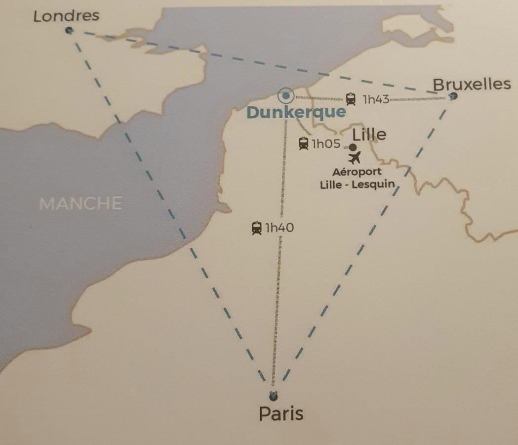 Studio Vue Mer Au Coeur De Malo Les Bains Pieds Dans L Eau Dunkirk Exteriér fotografie